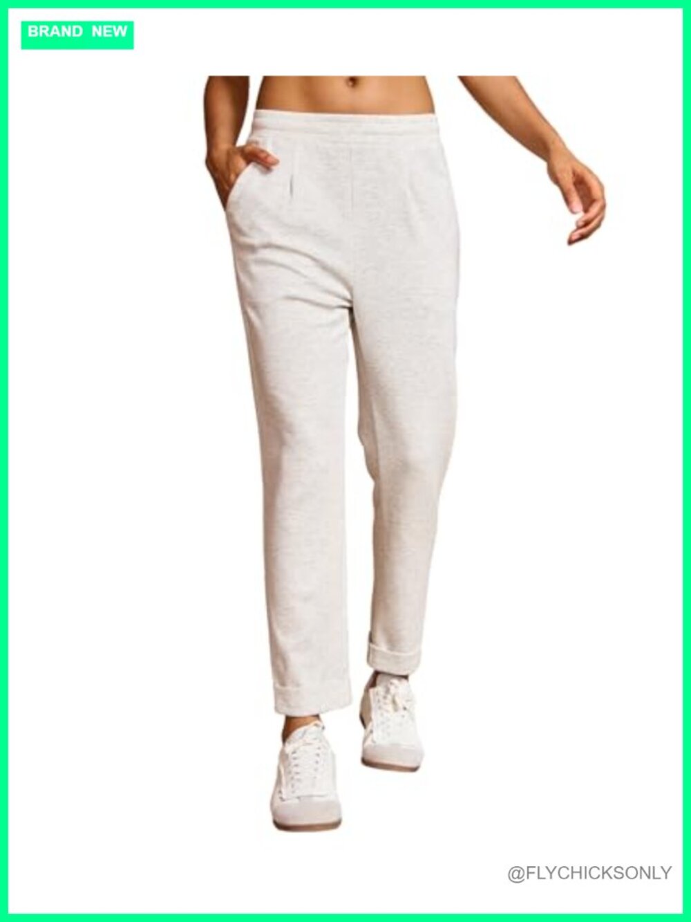 Women's Golf Ankle Pants Pull-On Waist Lightweight Stretch Sweatpants Pockets